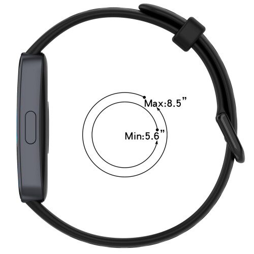 Udskiftningsrem til Huawei Band 8/9 - Åndbar silikonerem Black 1