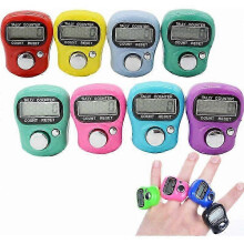 Compteur de doigts électronique réinitialisable à 5 chiffres avec écran LCD (couleurs assorties)