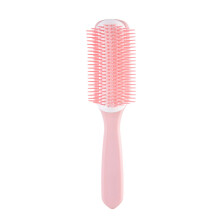 9 Row Cushion Nylon Hair Brush for Natural Curly Hair,Detangling Brush Comb Pink