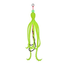 Squid Skrit Lure 15cm 10g Sea Fishing Skirt Soft Lures with Barbed Hook Yellow