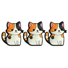 3Pcs Tennis Vibration Dampener Shock Absorbers Silicone Tennis Racket Three cat cat
