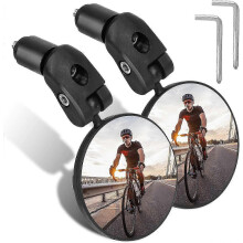 Bike Mirrors, High Definition 360 Adjustable Handlebar Convex Mirror Bike Mirror compatible with Mountain Road Bike Motorc