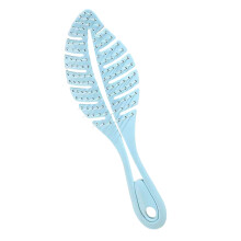 Leaf Hairbrush Scalp Massage Hairdressing CombFor Wet Or Dry Hair Styling Blue