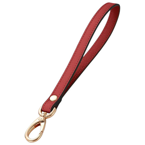Wristlet Strap Leather Keychain Wristlet,Key Wrist Lanyard Keychain Hand Strap Red