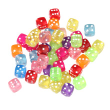 50 Pcs Acrylic Dices Six Sided Dices Loose Spacer Beads Table Game Dices Clear