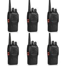 Lot de 6 radios FRS talkie-walkie 5W 16 canaux avec chargeur USB, portée de 5 à 10 km