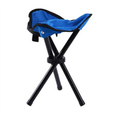 Tripod Stool Portable Use Height 12in Foldable 3 Leg Chair for Hiking Camping Blue