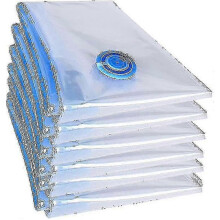Lot de 6 sacs sous vide pour couettes et vêtements, 100 x 70 cm