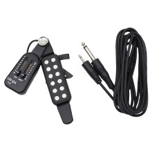 Acoustic Guitar Pickup with Cable 12 Sound Hole Magnetic Pickup Transducer silver
