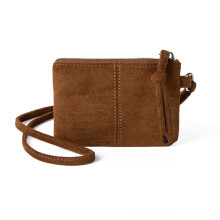 Compact Leopard ID Wallet Necklace for Women Wallet Purse in Unique Designs Chestnut color