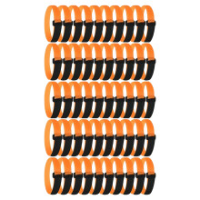 50Pcs Football Goal Net Strap Football Goal Net Fixing Bands Net Fastener Orange Black