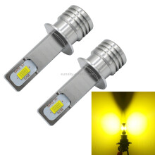 2 Pack H1 LED Car Fog Light Bulbs 72W 1000LM 6000-6500K Yellow Light, DC 12-24V Super Bright Replacement Lamps