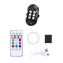 Draadloze led-waarschuwingslamp met afstandsbediening voor auto’s, motoren en drones, 1 lamp, fel en compact