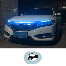 Luz ambiental decorativa ultrabrillante de LED para capó de coche, 2 m, control de conducción diurna, color azul hielo