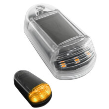 Zonnegevoede dakwaarschuwingslamp led knipperlicht voor vrachtwagens en pick-ups, transparant geel licht