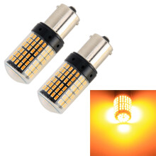 2 kpl 1156 BA15S DC12V 18 W 1080 lm auton vilkkuvalot SMD 3014 -lampuilla, keltainen valo