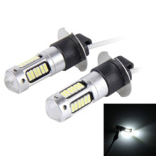 2 Pack H3 5W 30 SMD 4014 LED Car Fog Light Bulbs, DC 12V White Light, Replacement Driving Lamps for Vehicles