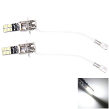 2 Pack H3 Car Clearance Light Bulbs, 4.8W 720LM 6500K White, 24 SMD 4014 LED, Error-Free Canbus, DC 12V