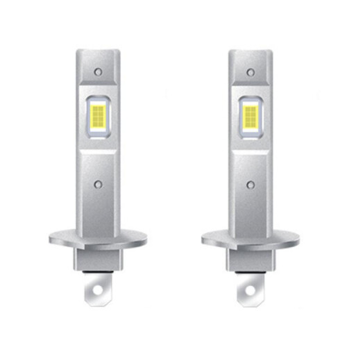 2Pcs Mini 1:1 Direct Plug Car LED Headlight Bulb, H1 White Light, Compact Automotive Replacement Lamp