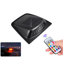 Decoratieve dakafdekking voor auto met LiDAR, zonne-energie led-dagrijverlichting, waarschuwingslamp met hoge lichtintensiteit, zwarte behuizing