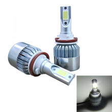 2 kpl H8/H11 18 W 1800 lm 6000 K vedenkestävä IP68 auton LED-ajovalo, 2 COB LED -lamppua, DC 9-36 V, valkoinen valo