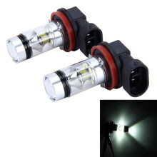 2 Pcs H8 H11 10W 500LM 6000K 20 SMD 2835 LED Car Fog Lights, DC 12V White Light, Durable Replacement Bulbs