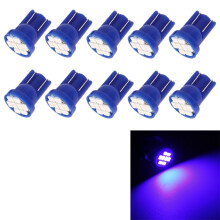 T10 Wedge 8 LED Car Bulbs, Pack of 10, Blue Interior and Dashboard Light Replacement Lamps for 12V Vehicles