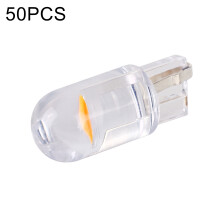 50 unidades de bombillas LED COB T10 para luz de posición del coche, 12 V CC, 0,3 W, luz amarilla