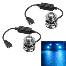 Par de faros de coche H7 de 27 W y 12 V CC con aleación de aluminio y luz LED azul, alta luminosidad y larga vida útil