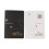 2Pcs Multi Functional PU Leather Passport Case Fashionable Travel Black and white Pointer 1