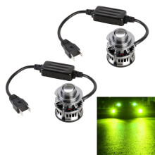 H7-auton ajovalosarja 27 W DC12 V, alumiiniseosta, led-vilkkutoiminto, limenvihreä, 2 kpl