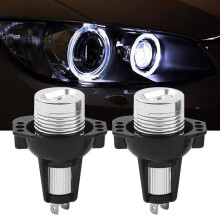 2 PCS 6W LED Headlight Angel Eye Bulbs Fog Light Car Accessories for E90 E91 White Light