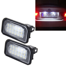 2 phíosa Solas Pláta Cláraithe le 18 Lampa SMD 3528, 2W, 120 lm, 6000K, DC 12V, le Canbus, Solas Bán, Oiriúnach do Charr 4D