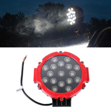 2 unidades de 51 W, 3500 lm, luz blanca 6500 K, focos de trabajo LED impermeables de 17 LED para coche y barco, ángulo ajustable de 30 grados, corri