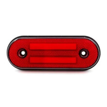 12 LED Truck Side Marker Tail Light with Light Guiding Design, Red Side Lamp for Trailers, Lorries and Commercial Vehicles