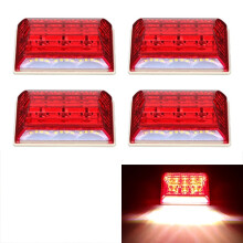 4 Pack 24V LED Side Marker Lights for Car and Truck, Red Clearance Position Lamps, Durable Waterproof Housing