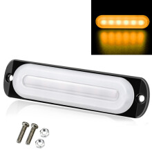DC12V-24V 18W Car Flashing Light with 6 LEDs, Ultra-Thin Side Marker Light, Yellow, Durable Waterproof Lens