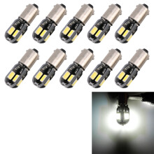 10 kappaleen setti BA9S 12 V 1,1 W 8 LEDin SMD 5630 auton merkkivalo ja lukuvalo kylmä valkoinen, pitkäikäinen ja kirkas