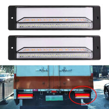 2 Stück Robuste LED-Rückleuchten für Lkw und Anhänger, 147 LEDs, dreifarbiges Bremslicht mit Lichtleiter, Transparent