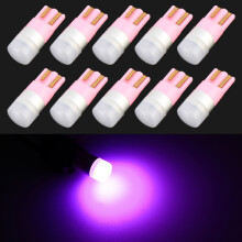 10 piezas bombilla de luz de estacionamiento T10 W5W 168 194 DC12V 0,6 W con 1 LED 3030 color morado