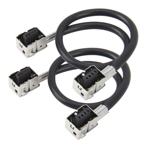 2 Pack Universal D3 HID Socket Adapter Cables with Bulb Wire Connectors, Replacement Headlight Wiring Harness, Black