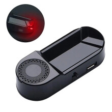 Car Solar Anti-Theft Alarm LED Warning Light with Aromatherapy Diffuser, Red Dashboard Security Indicator for Vehicles