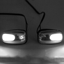 LED Car Bonnet Washer Nozzle Lights, White Windscreen Washer Decorative Hood Lamps, Exterior Styling Accessory for Vehicles