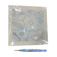 Embroidery Fabric Painting Poke Art Craft Kits with Wood Frame Beginner Friendly Model C