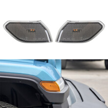 Cubierta negra para intermitente lateral y luz de posición, para Jeep Wrangler JL 2018 en adelante, resistente y decorativa