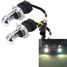 2 bombillas HID H4 de 55 W y 4300 K, lámparas de xenón para coche, 12 V CA, luz blanca, alta intensidad, juego de 2 piezas
