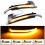 Sequential LED Rearview Mirror Turn Signal Light Covers for A4 B8, Pair, Translucent Black, Replacement Indicator Lenses 1