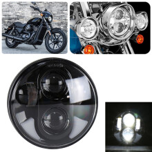Faro LED para motocicleta de 5,75 pulgadas, 12 V, 40 W, 6000 K a 6500 K, color negro, alta luminosidad y diseño resistente