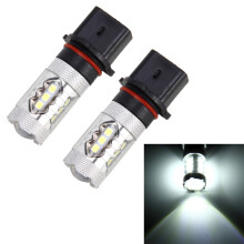 2 Pack P13W 12V 5W 250LM LED Car Fog Light Bulbs, 16 SMD 2835 Chips, White Light, Replacement Lamps for Vehicles