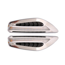 Luces dinámicas laterales para borde de guardabarros de coche, 12 V LED de alta luminosidad para luz diurna, blanco